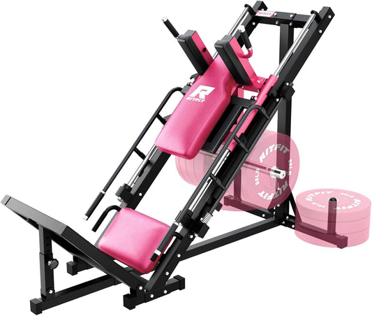 Leg Press Hack Squat Machine with Linear Bearing, 1200LB Capacity