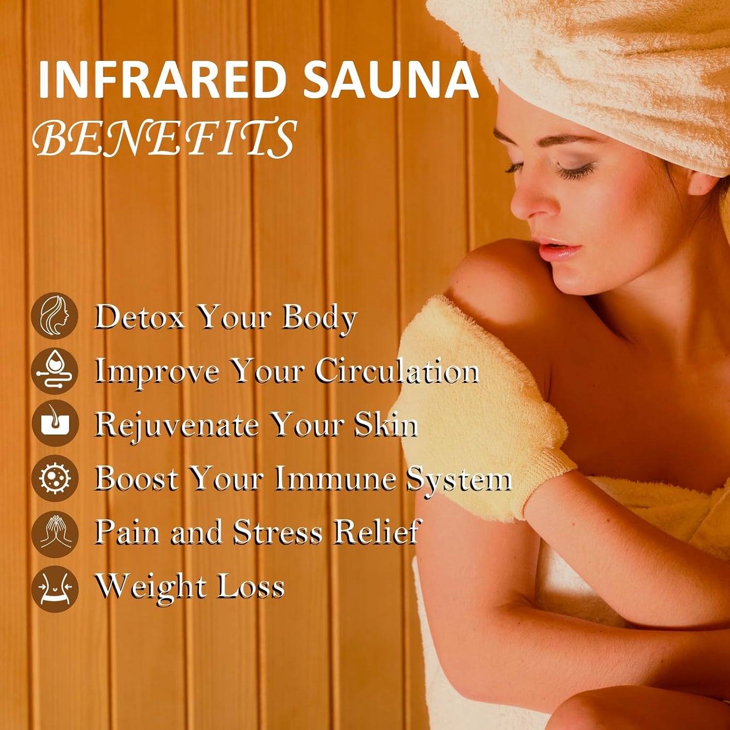 2024 Upgrade 2 Person Sauna, Low EMF 6 Heating Plate Infrared Physical Therapy Wooden Dry Steam Sauna with MP3 Auxiliary Connection, Dual Controls, Iron Shirt Wall Plate, Home Spa Day Use, Gift