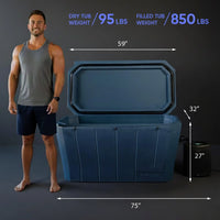 Cold Plunge System Designed for Daily Recovery, Iceless Cooling, LLDPE Construction, 90 Gallon Capacity