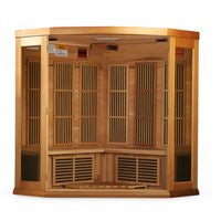 Infrared Sauna Built for Home Wellness, 3-Person Cedar, FAR Carbon Panels, Chromotherapy Lighting
