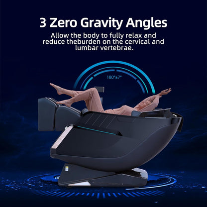 4D Massage Chair Full Body Extended Sl-Track Zero Gravity Shiatsu Recliner