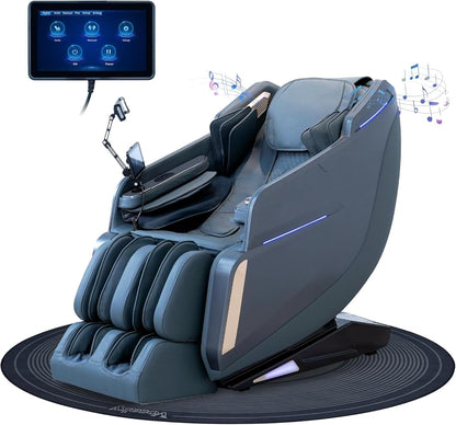 4D Massage Chair Full Body Zero Gravity Massage Chair Recliner Shiatsu with Heat, AI Voice Control, Foot Roller & 3-Zone Heating - Home Electric Massager for Mom/Wife/Dad/Home Office