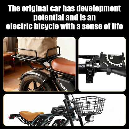 QS7 electric bicycle 1500W brushless motor 60Ah performance E-bike battery single rider off-road motorcycle performance