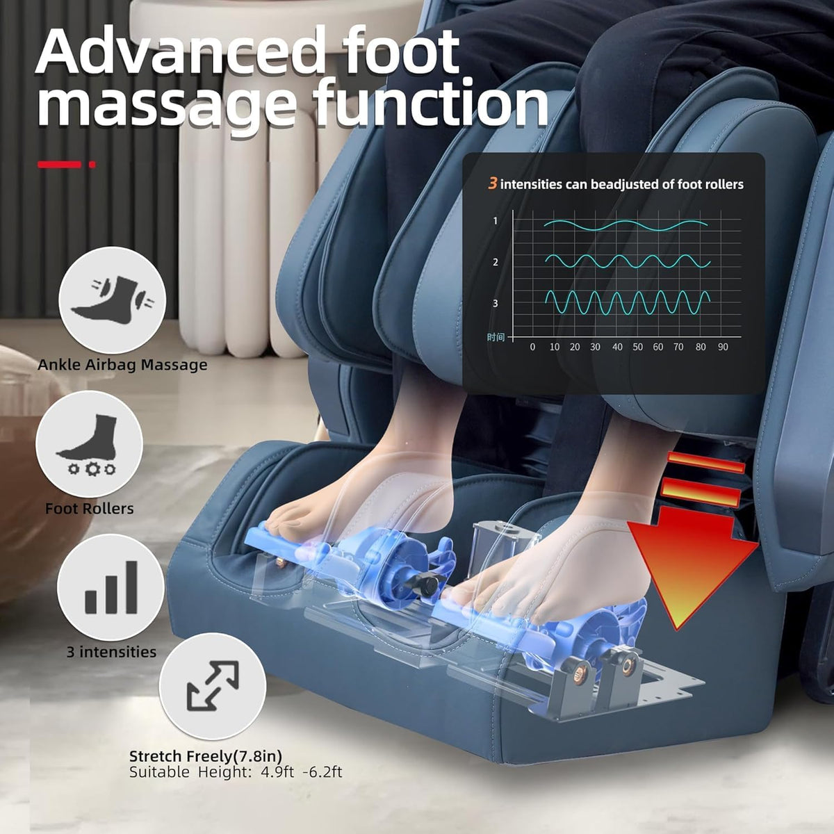4D Massage Chair Full Body Zero Gravity Massage Chair Recliner Shiatsu with Heat, AI Voice Control, Foot Roller & 3-Zone Heating - Home Electric Massager for Mom/Wife/Dad/Home Office
