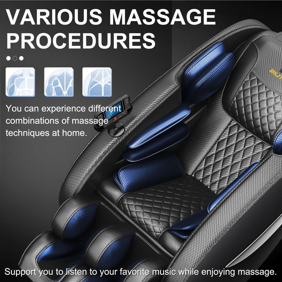 Molylex 2024 Massage Chair Recliner, Zero Gravity Full Body Massage Chair with Airbags, Heating, Bluetooth Speaker and Foot Rollers (Black)