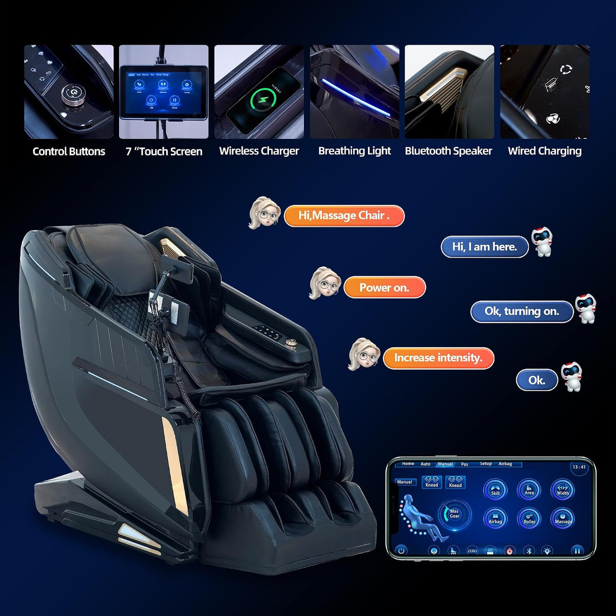 4D Massage Chair Full Body Extended Sl-Track Zero Gravity Shiatsu Recliner