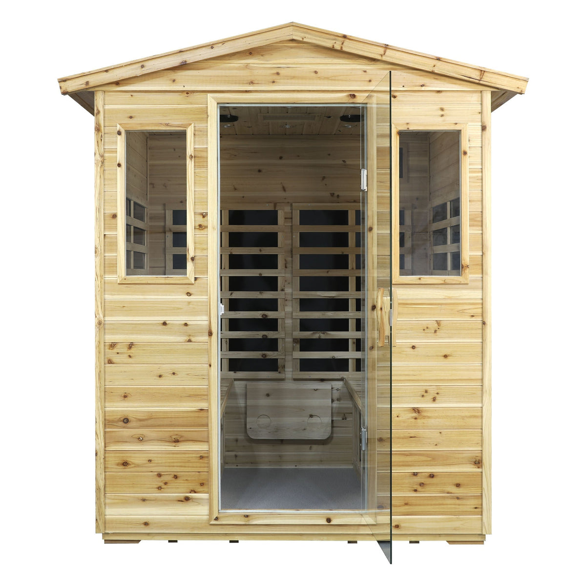 Four person Far-infrared Old fir outdoor sauna room