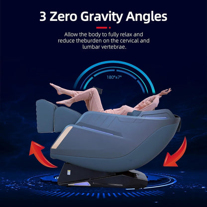 4D Massage Chair Full Body Zero Gravity Massage Chair Recliner Shiatsu with Heat, AI Voice Control, Foot Roller & 3-Zone Heating - Home Electric Massager for Mom/Wife/Dad/Home Office