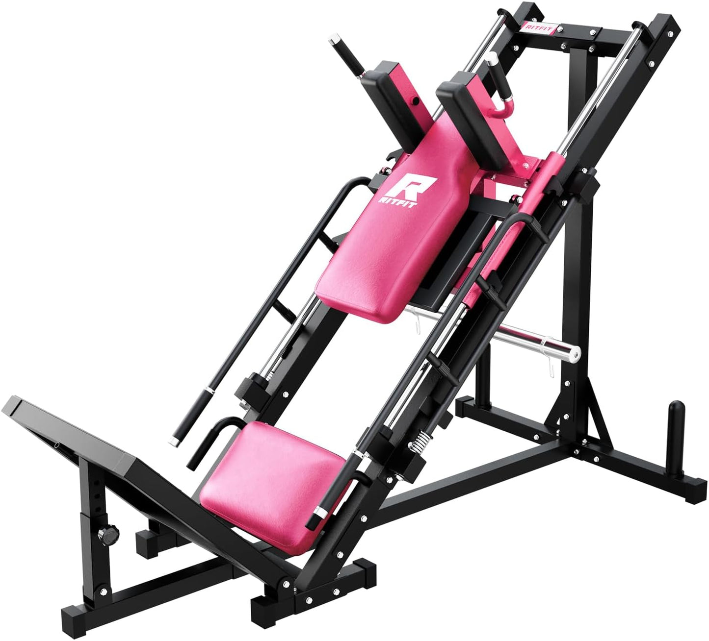 Leg Press Hack Squat Machine with Linear Bearing, 1200LB Capacity