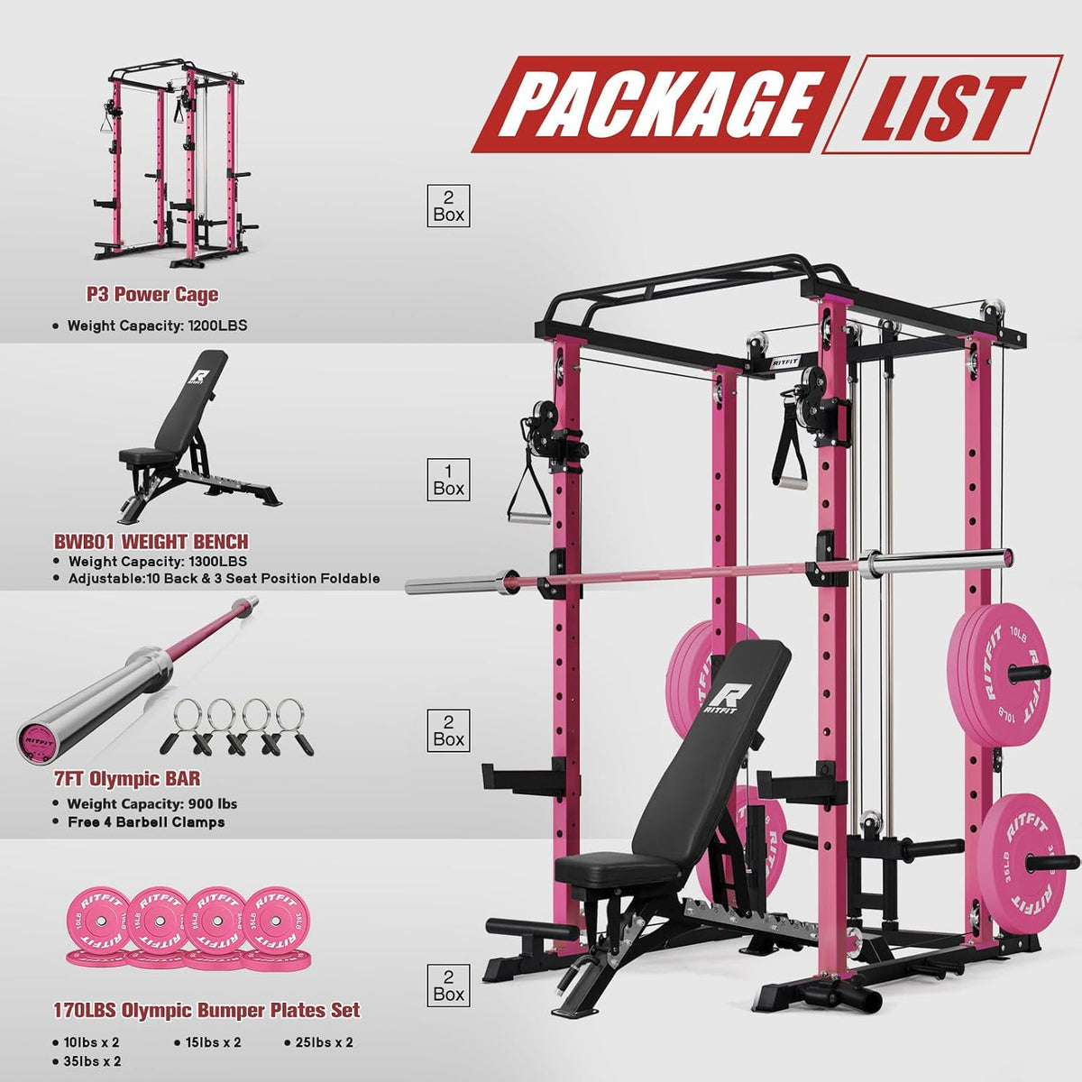 PPC-P3 Power Cage with Cable Crossover System, 1200LB Capacity