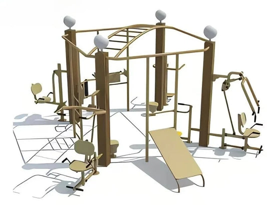 Kids Outdoor Fitness Station – Traction Bar Playground Equipment