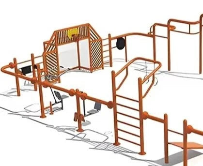 Kids Outdoor Fitness Station – Traction Bar Playground Equipment