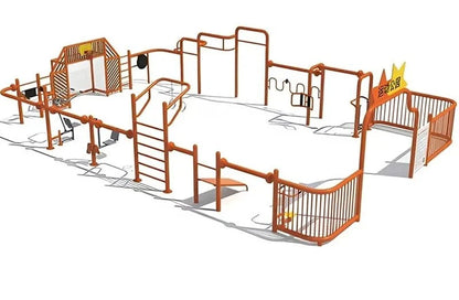 Kids Outdoor Fitness Station – Traction Bar Playground Equipment