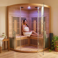 3 - Person FAR Infrared Sauna in Cedar — Lifestyle